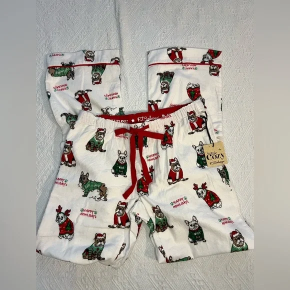 PJ Salvage Women’s Flannel Pajama Bottoms in Ivory, size XS, NWT! - Picture 7 of 11